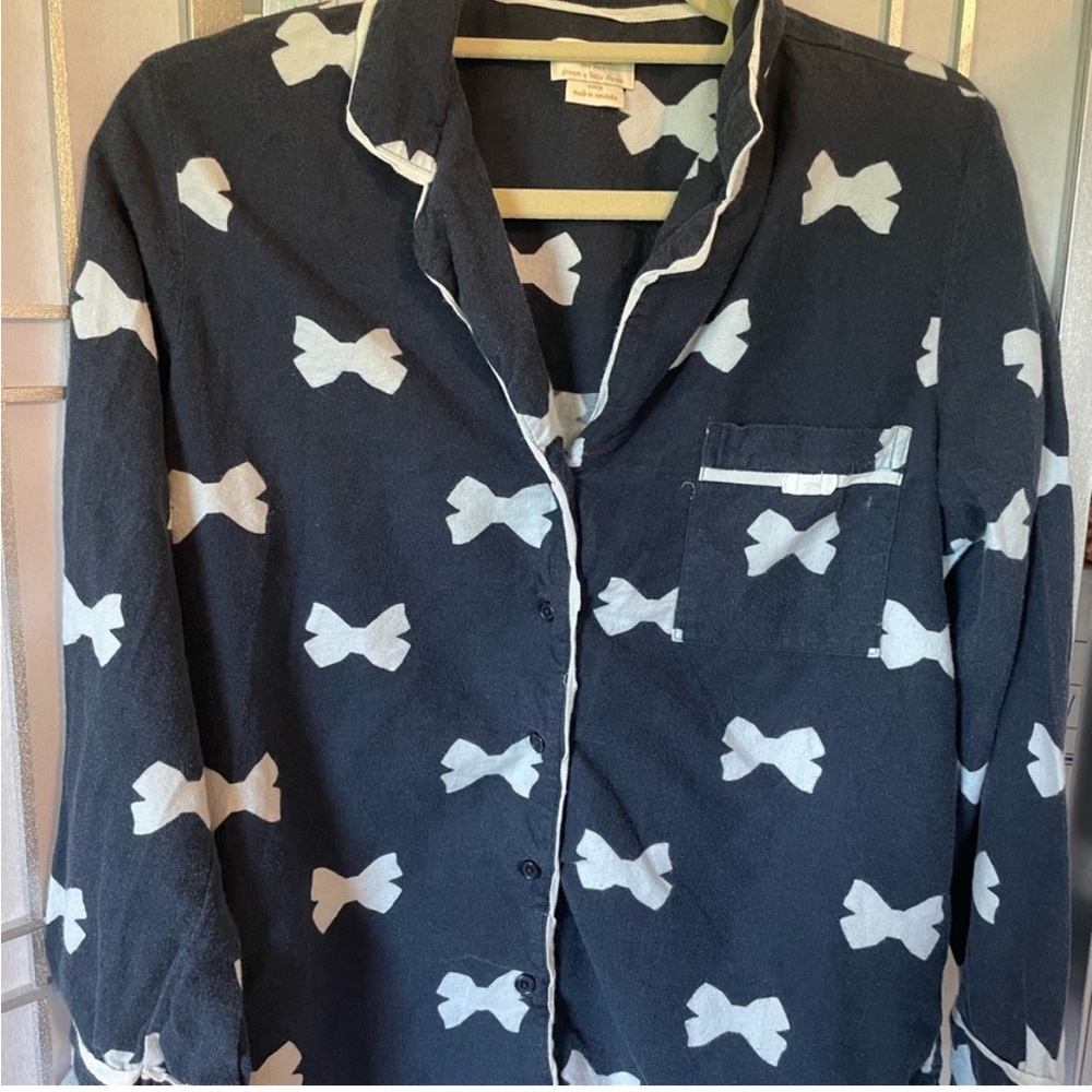 Kate spade navy/white bow pajamas